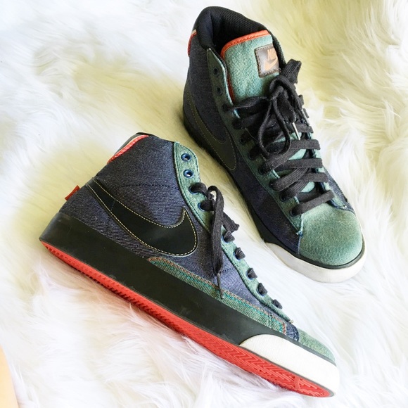 Nike Other - Rare collectible Nike Denim prarchwork High tops